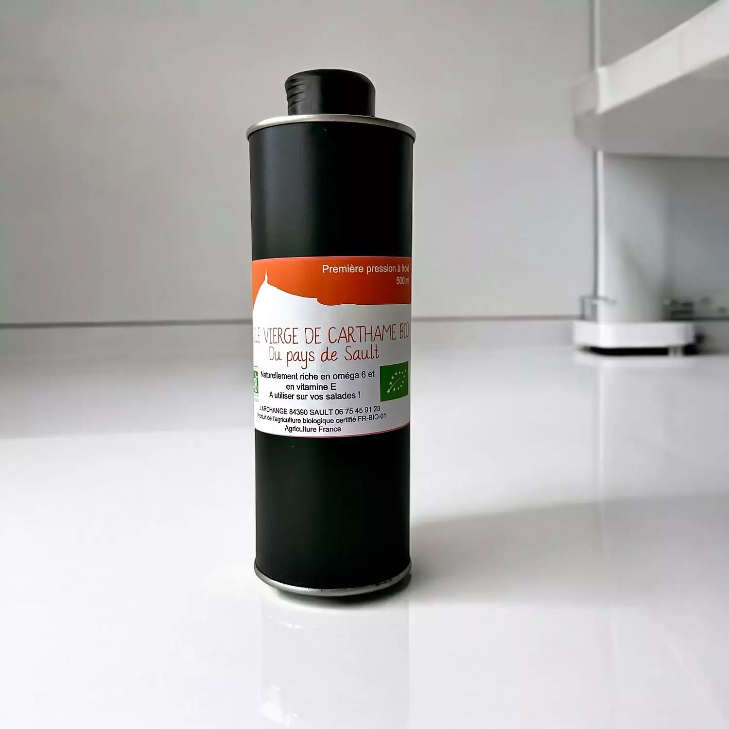 Huile vierge BIO pressée à froid de Carthame