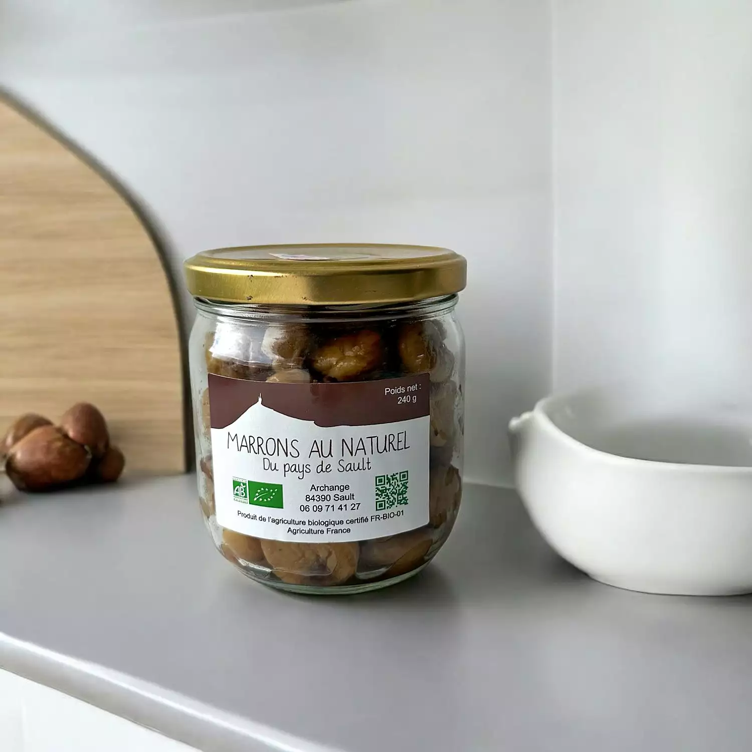 Marrons au naturel BIO 240g